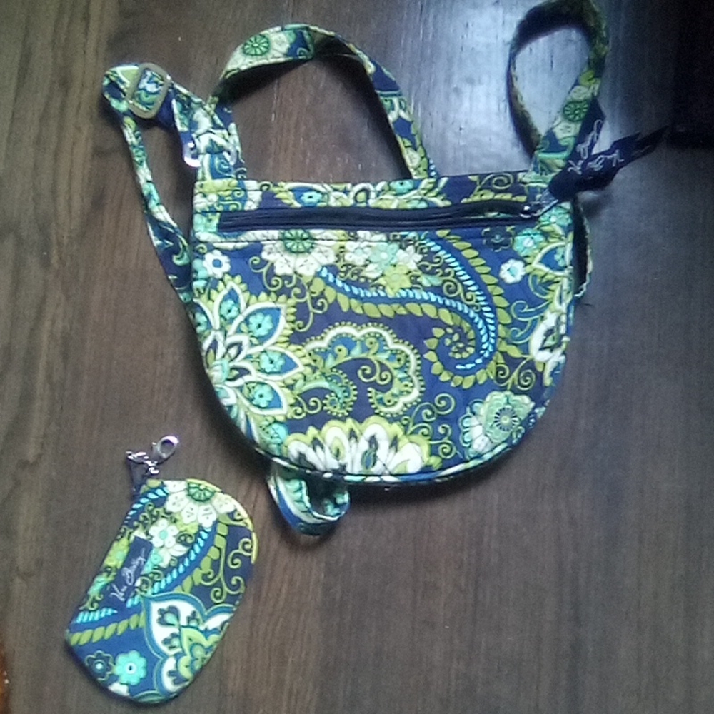 Vera Bradley Rythem and Blues Crossbody / ID Pouch 2pc
